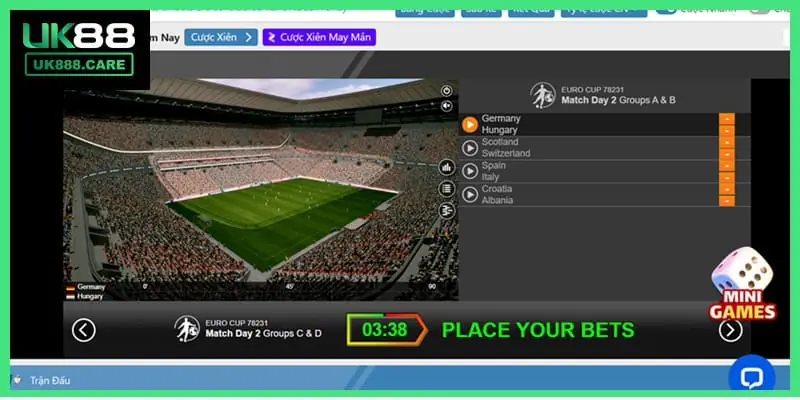 Thiết kế đẹp, đẳng cấp, khoa học để người chơi tiện theo dõi